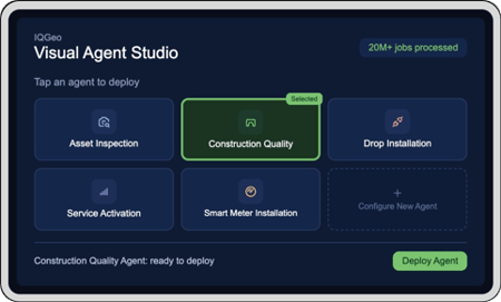 IQGeo-Visual-Agent-Studioのスクリーンショット