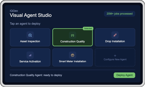 IQGeo-Visual-Agent-Studioのスクリーンショット