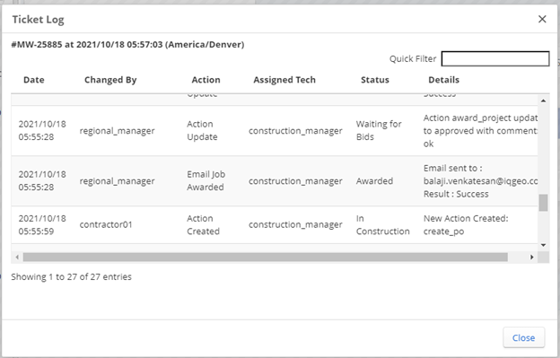 図-4.2 IQGeo-Workflow-Manager-承認アクションサマリー
