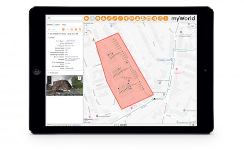 タブレット上で動作する IQGeo Construction Manager