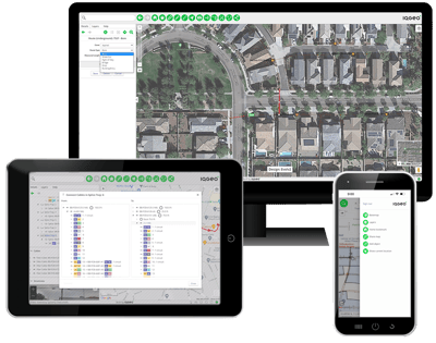 IQGeoNetwork Manager Telecom - ウェブサイト-three-device-header-image