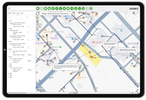 IQGeoNetwork Manager Electric 製品スクリーンショット