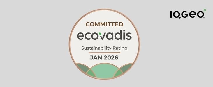 2026年1月発行のEcoVadis「コミットメント」サステナビリティ評価を示すバッジ。
